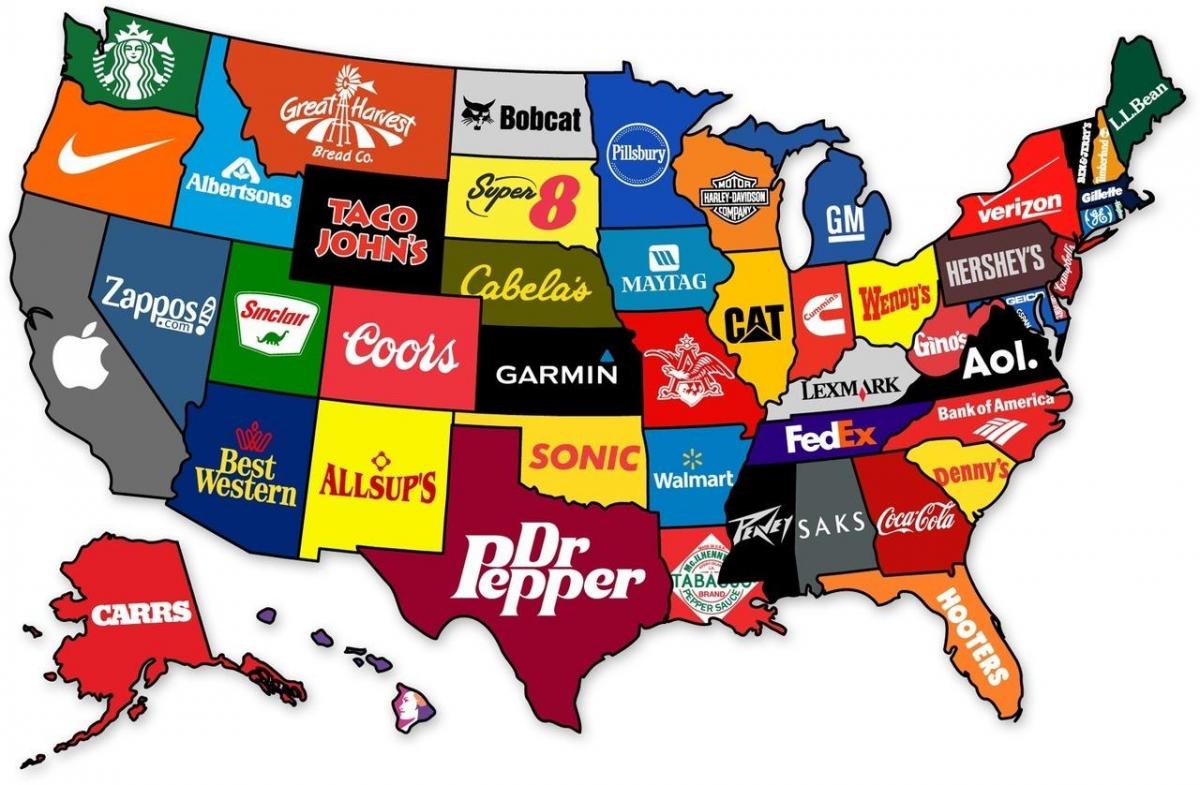 Karte des amerikanischen Unternehmens