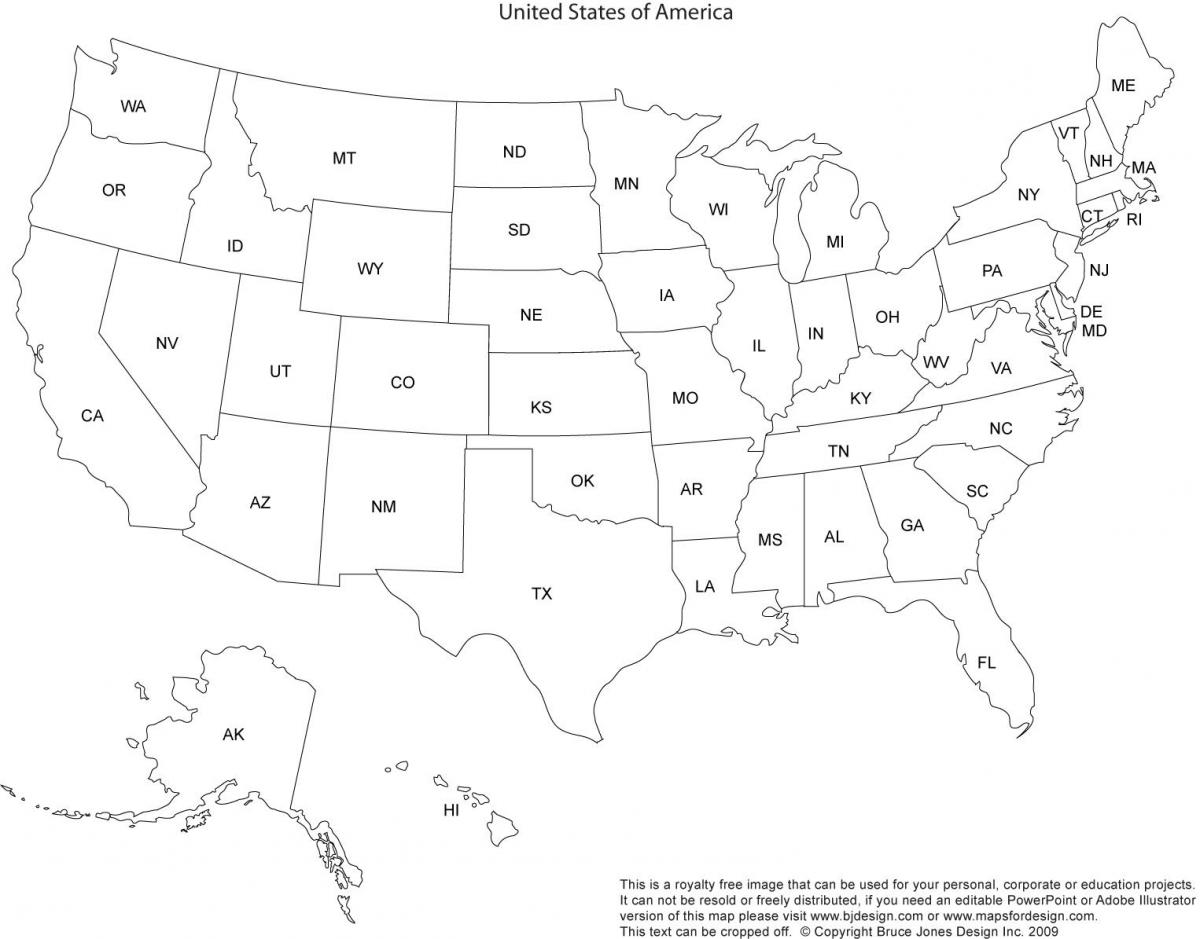 die US-Staaten-map