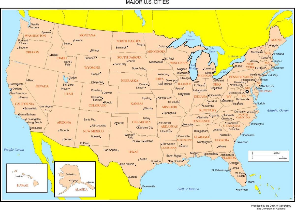 karte-der-usa-zeigt-die-st-dte-karte-der-usa-zeigen-den-gro-en-st-dten-nord-amerika-amerika