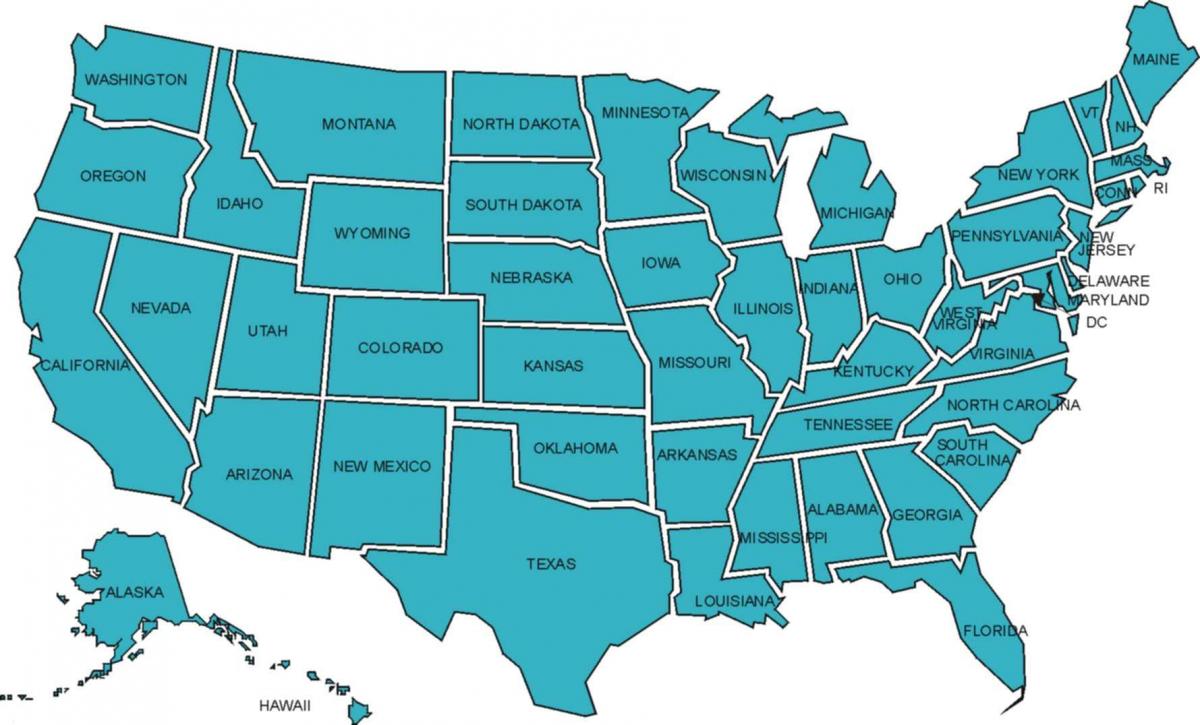 eine Karte der Vereinigten Staaten