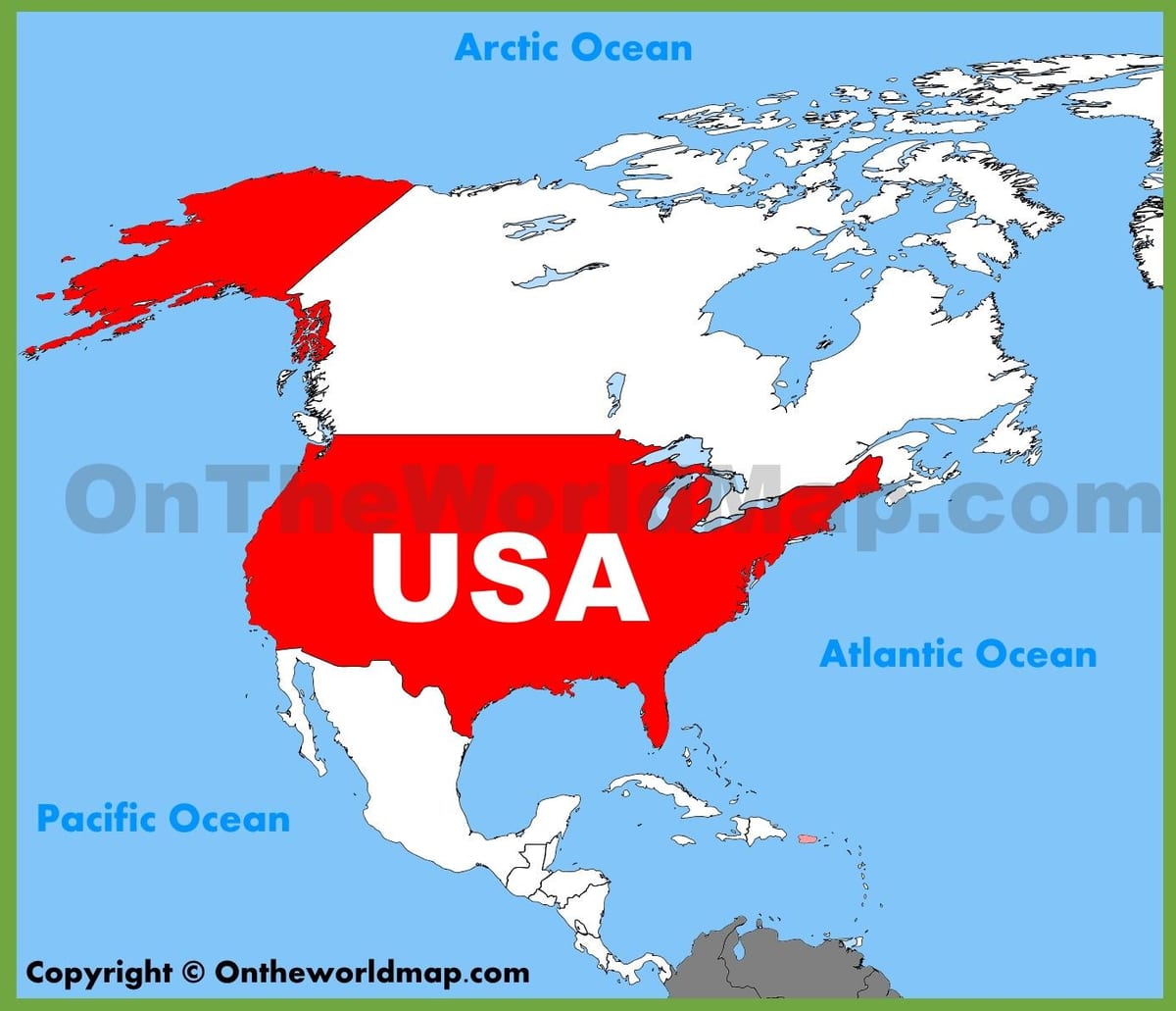 Norden der USA Karte