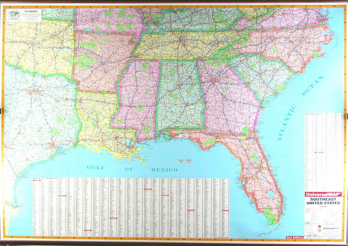 Südosten der USA (road map)