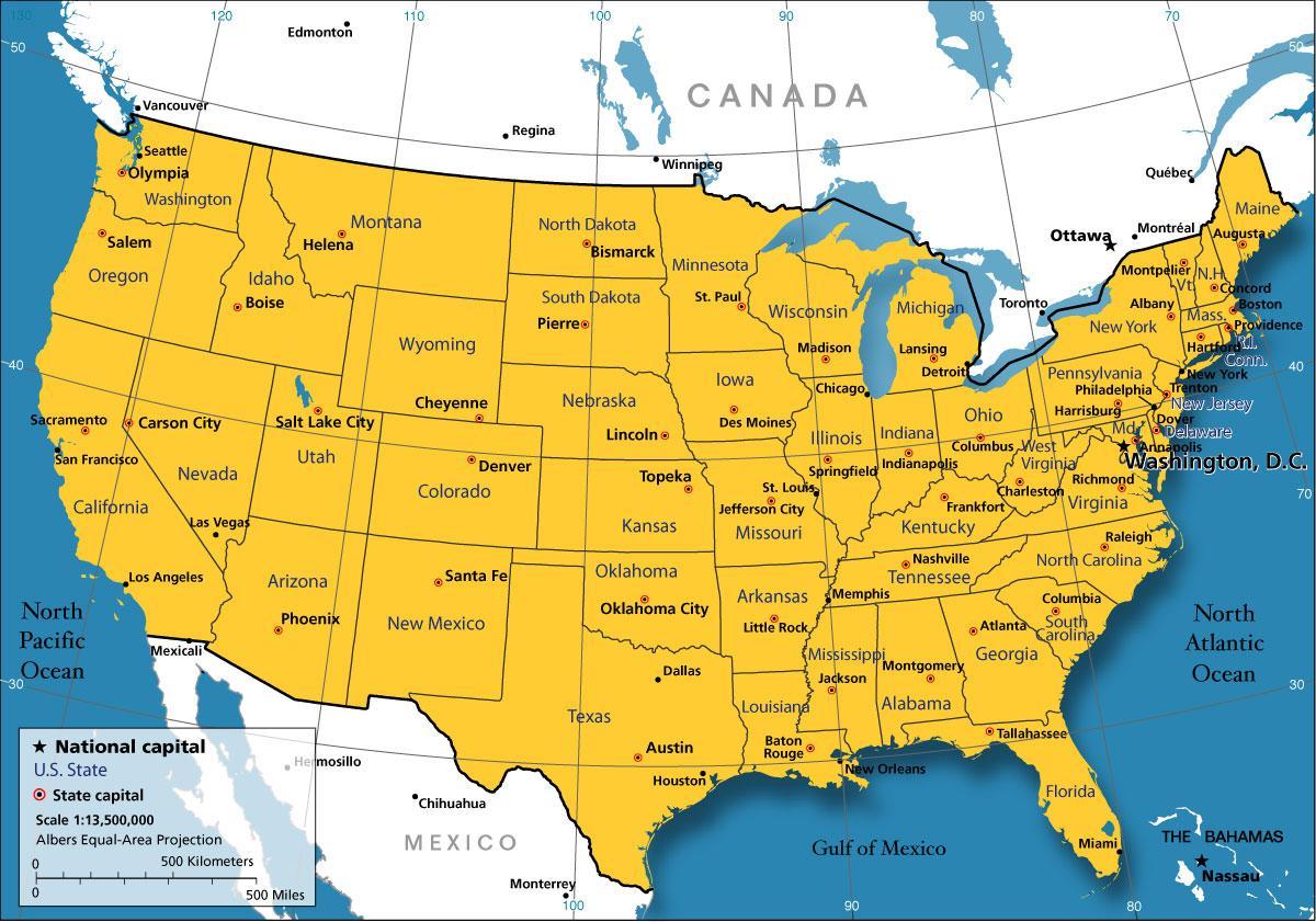 USA auf der Karte