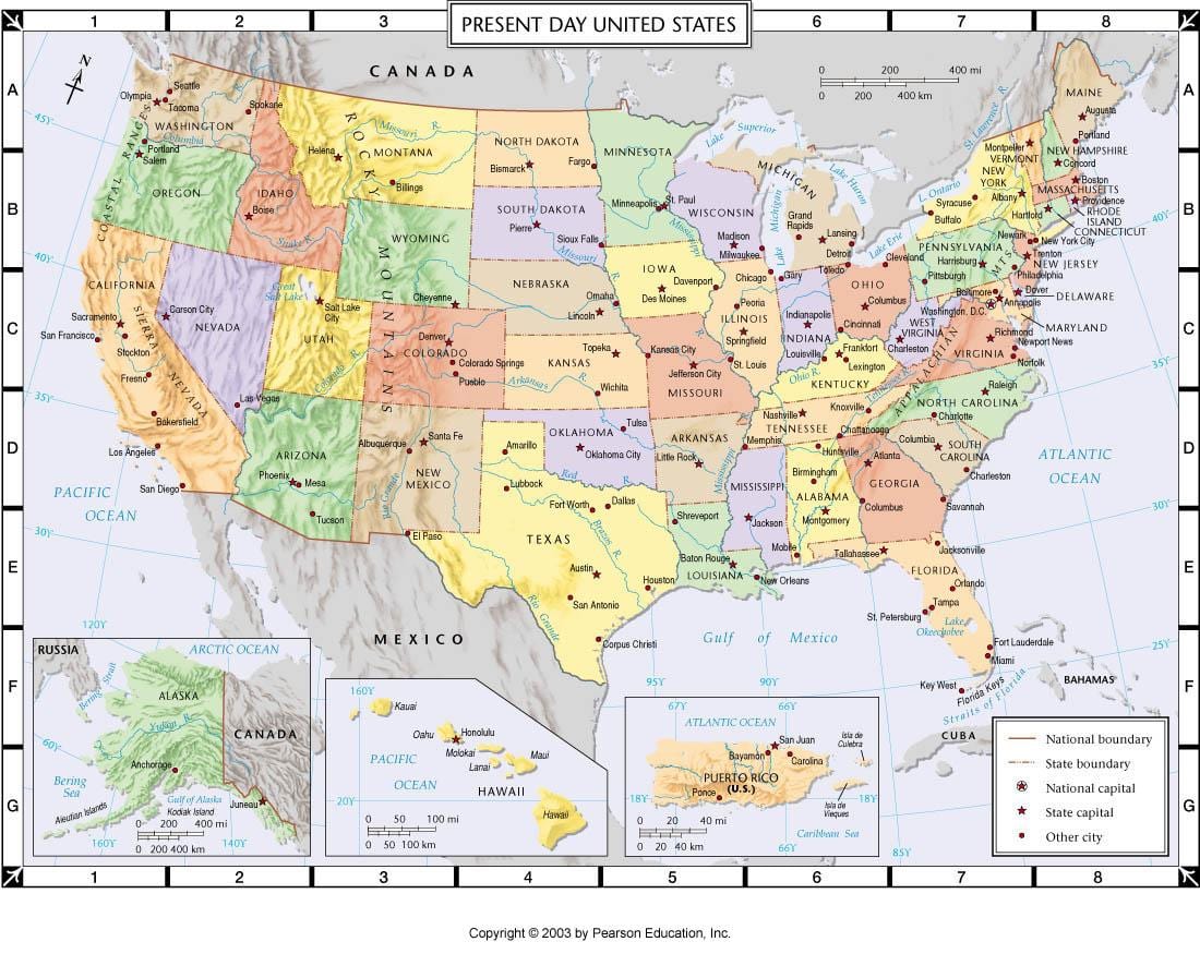 USA Landkarte atlas