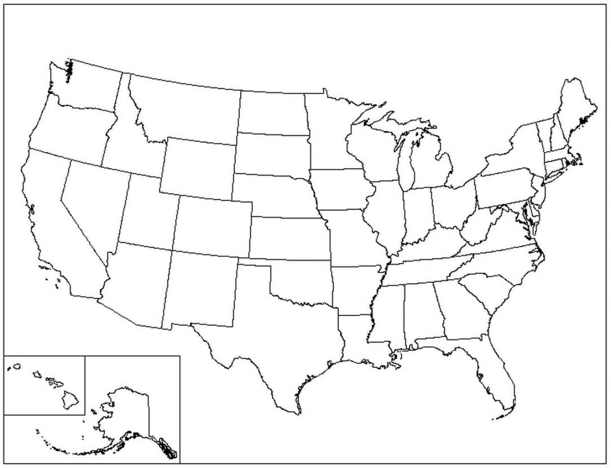 US-Karte-quiz - Karte von UNS-quiz (Nord-Amerika - Amerika) Throughout Blank Template Of The United States