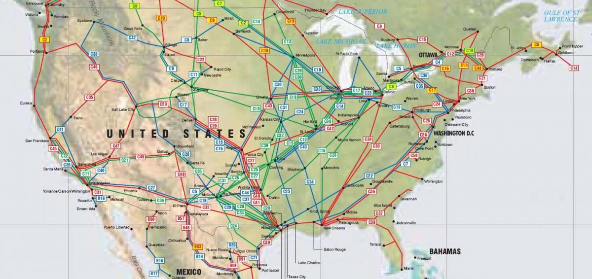 Karte der US-pipeline