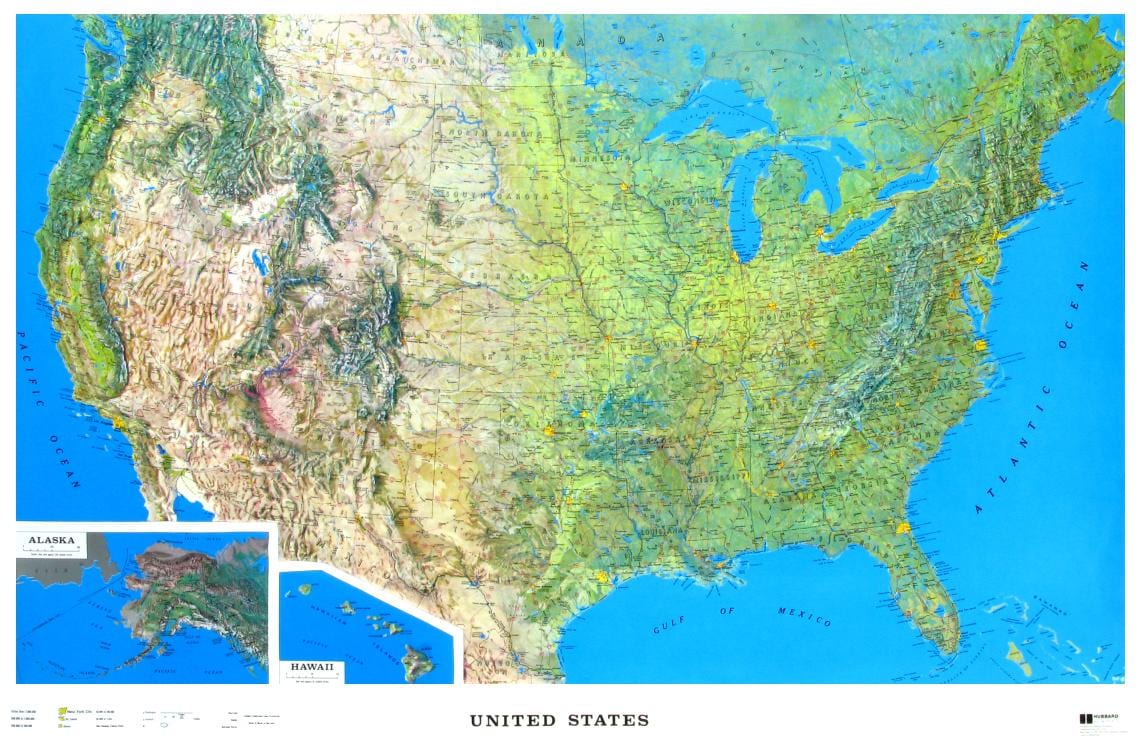 United States relief-Karte