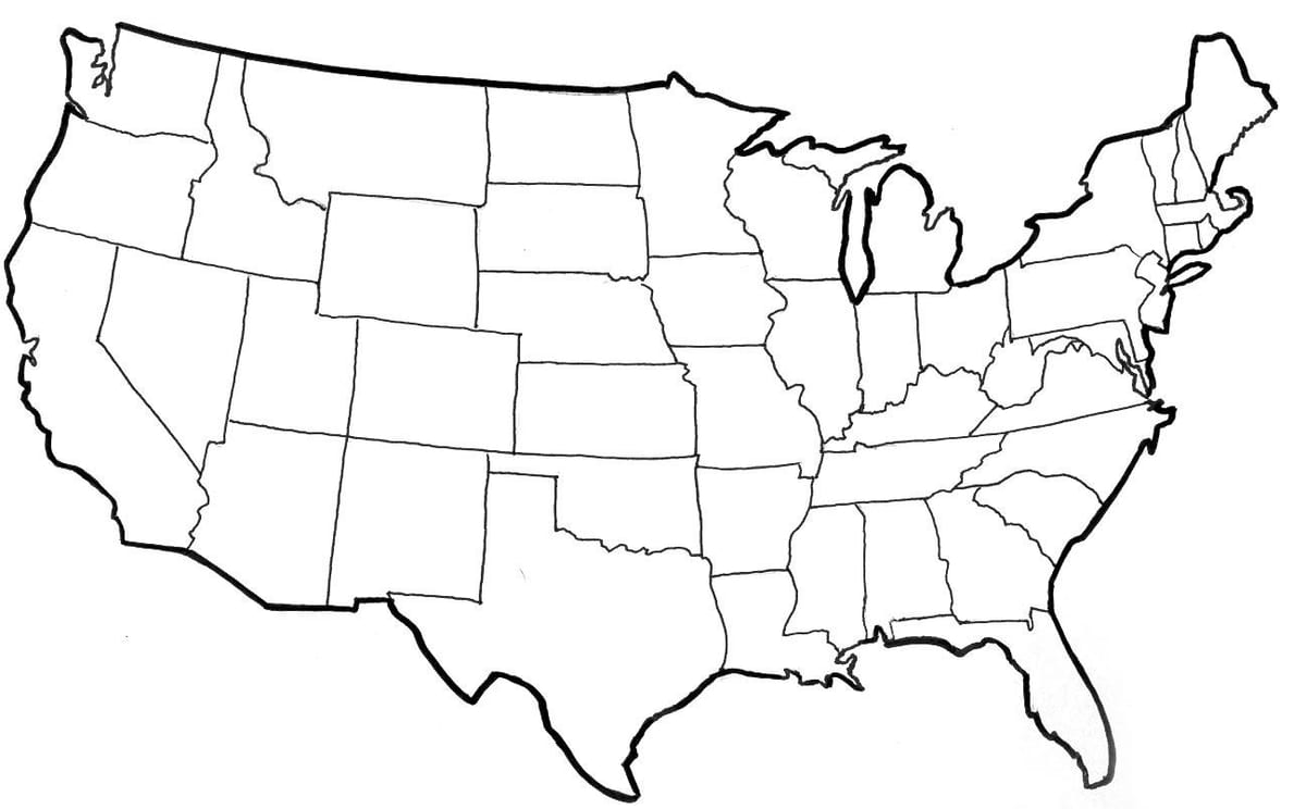 USA Vektor-Karte