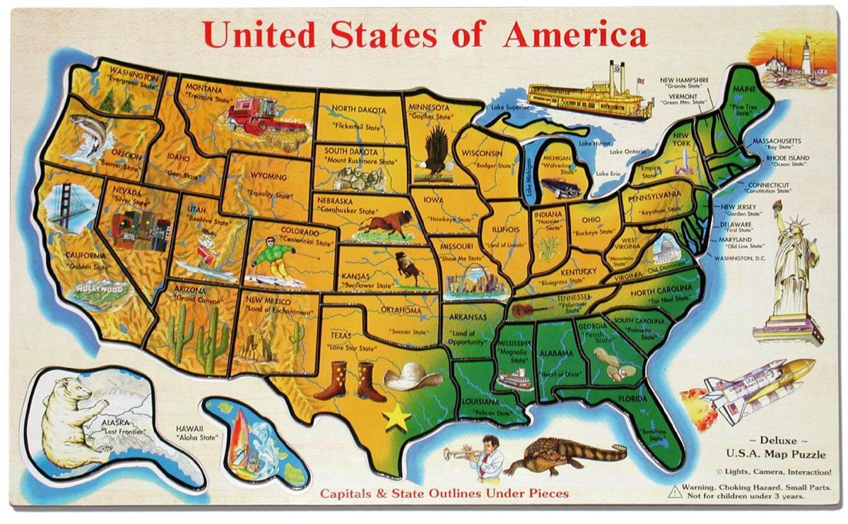 Reise-Karte von USA