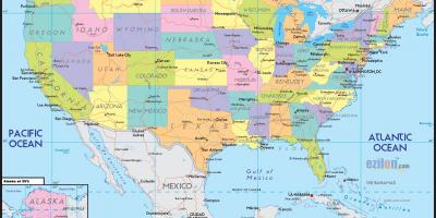 Landkarte Amerika