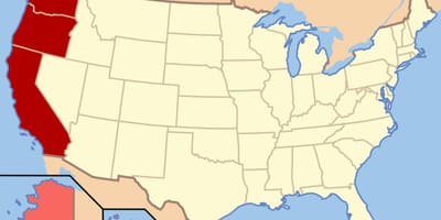 Karte Nord-Westen der USA