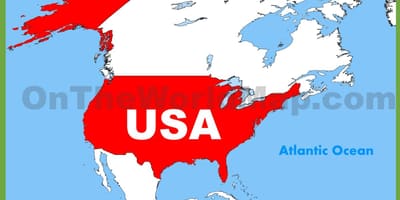 Norden der USA Karte