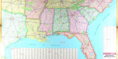 Südosten der USA (road map)