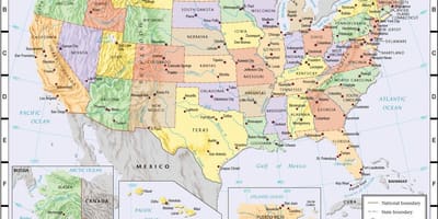 USA Landkarte atlas