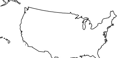 USA Landkarte Staat skizziert