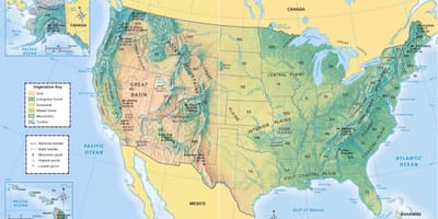 US-Karte Geographie