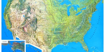 United States relief-Karte