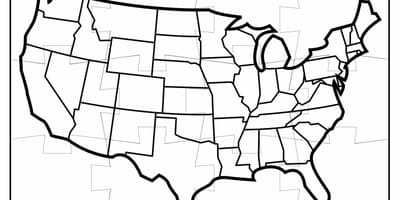 US States quiz-Karte