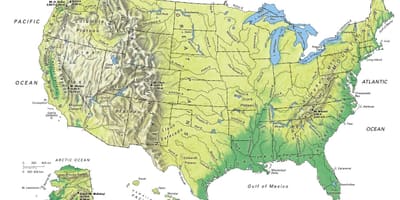 Topografische Karte USA