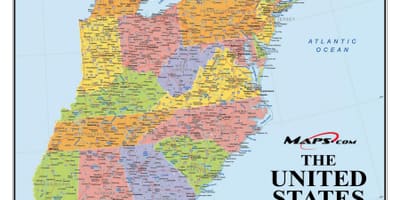 Karte der US-Ostküste