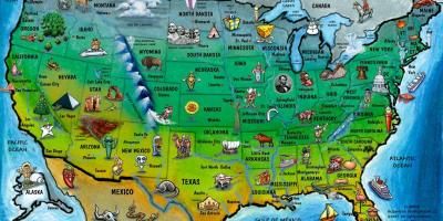 Touristische Karte von USA