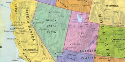 Road map western US